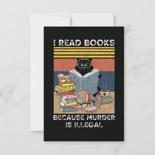 Book Worm Booktrovert T_shirt Cat Lover Librari Thank You Card