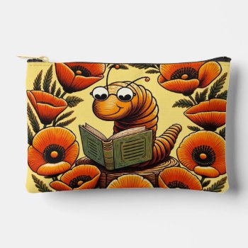Book Worm Bookworm Reading Humor Fun Readers       Accessory Pouch by Hipster_Farms at Zazzle