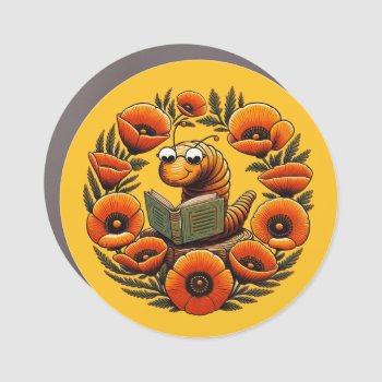 Book Worm Bookworm Reading Humor Fun Readers       Car Magnet by Hipster_Farms at Zazzle