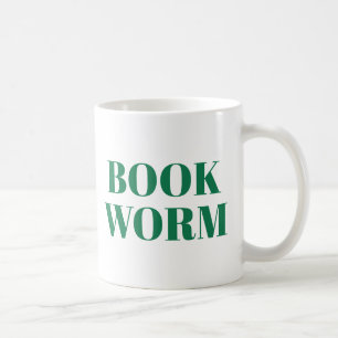 Book Worm Cute Modern Book Lover Mug