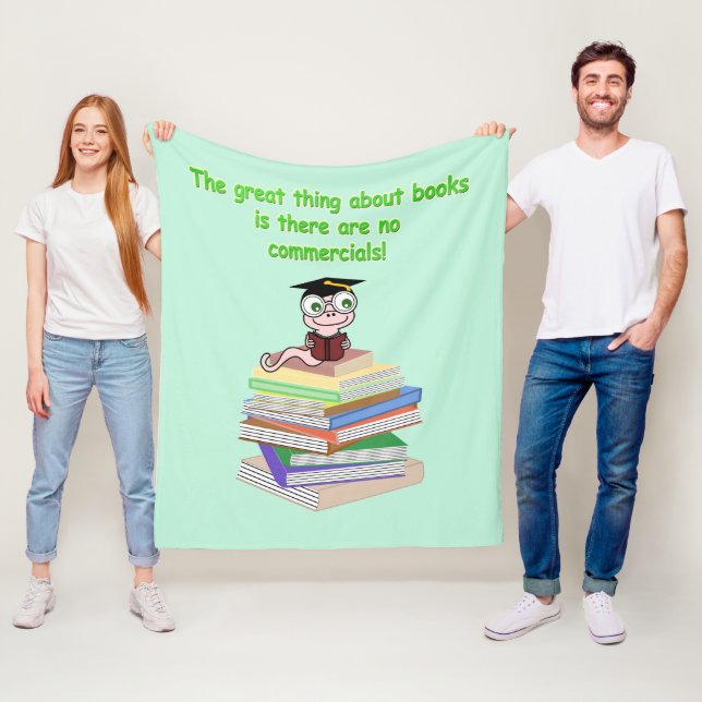Book Worm Fleece Blanket (In Situ)