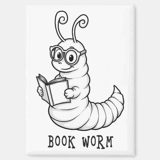Book worm magnet (Front)