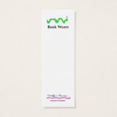 Book Worm Mini Bookmarks (Back)