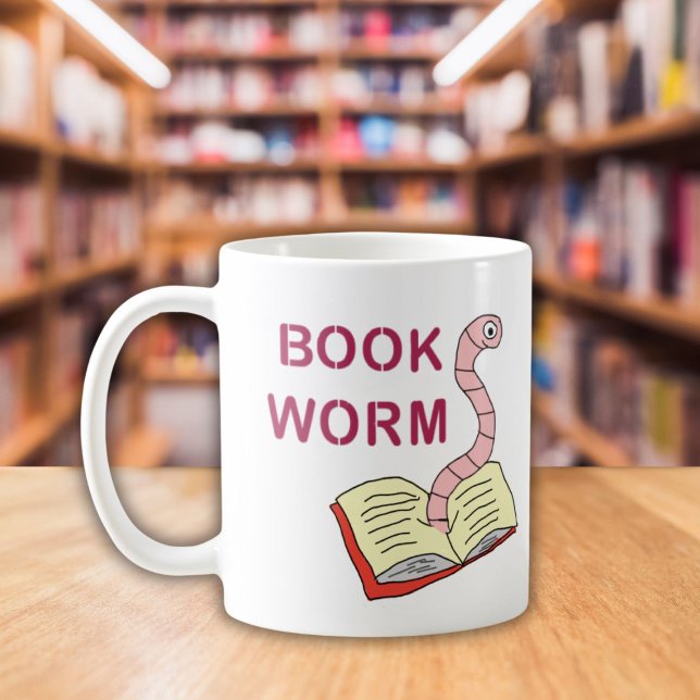 Book worm readers booklover bookworm coffee mug (Creator Uploaded)