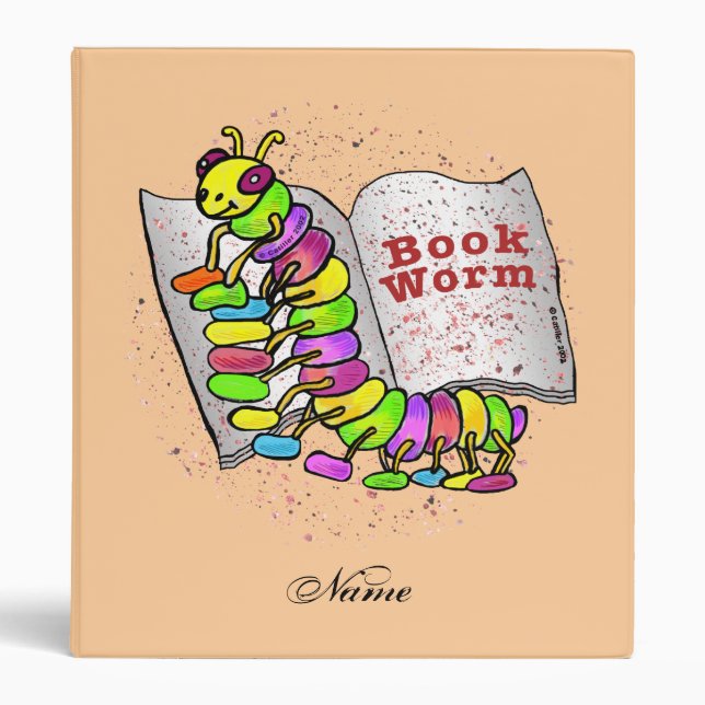 Book Worm Reading Binder (Front)