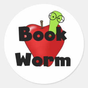 Book Worm Stickers