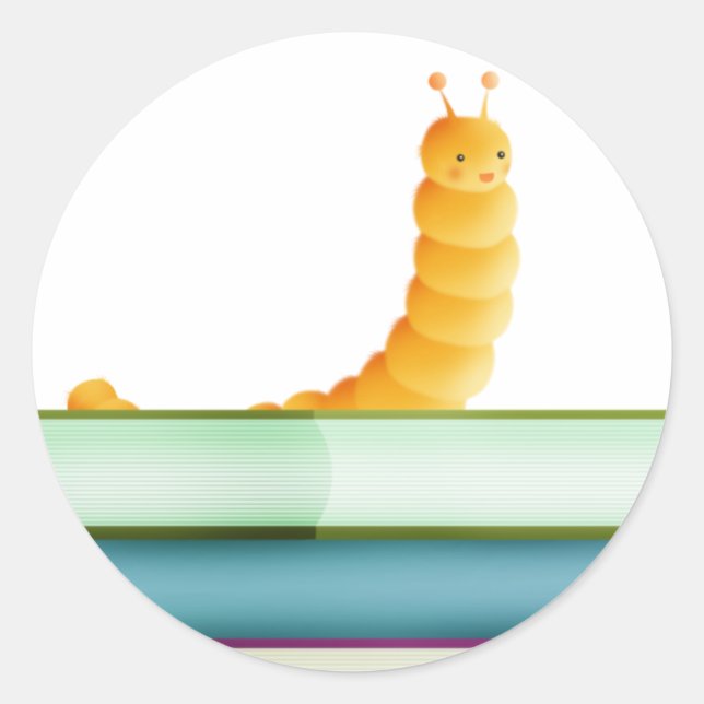 Book Worm - stickers (Front)