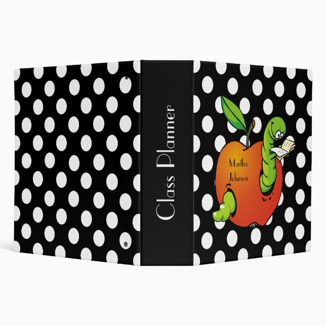 Book Worm Teacher's Class Planner 3 Ring Binder (Background)