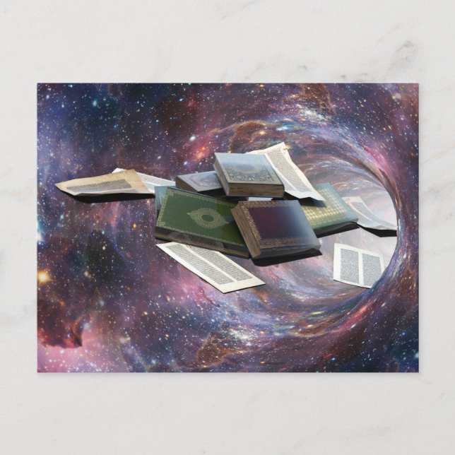 Book Wormhole Postcard (Front)