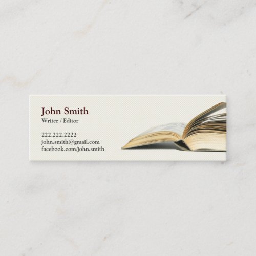 Book WriterEditor business card