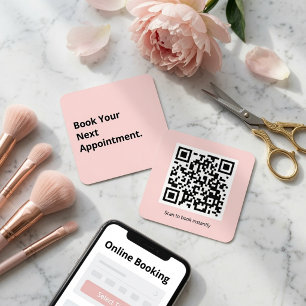 Book Your Next Appointment QR Code Square Business Card