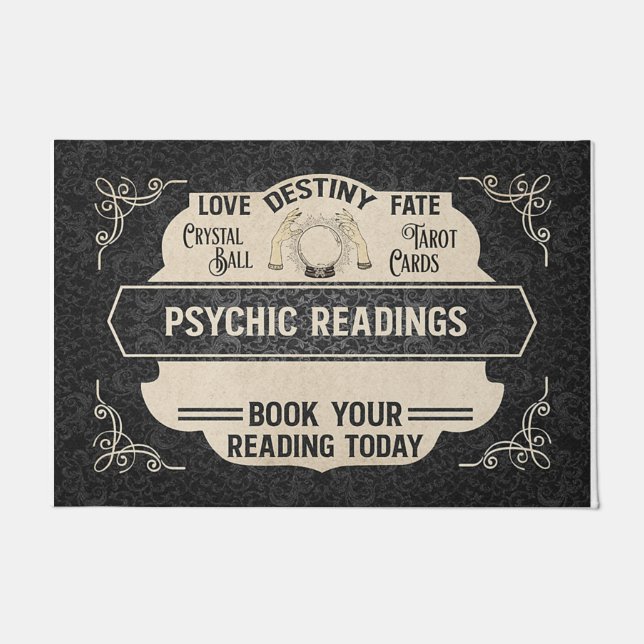 Book Your Reading Today Mat, Psychic Reading Doormat (Front)