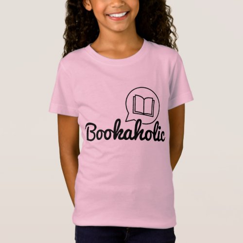 Bookaholic Text Bookworm Book Lover Reading Quote T_Shirt