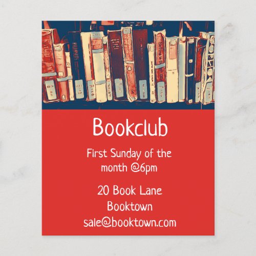 Bookclub group book session flyer