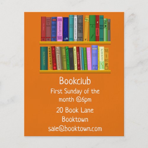 Bookclub group book session flyer