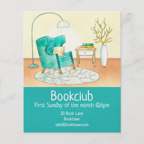 Bookclub group book session flyer