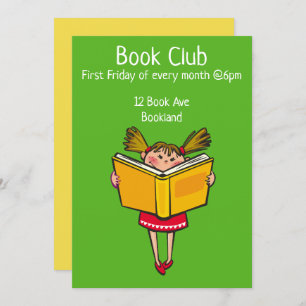 Bookclub group book session invitation