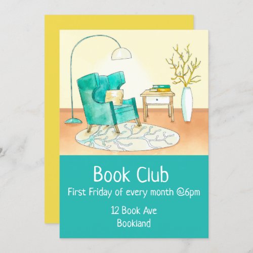 Bookclub group book session invitation