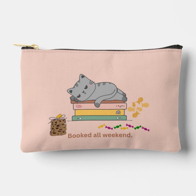  Booked All Weekend Cat Accessory Pouch (Front)