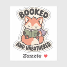 Booked and Unbothered Cozy Reading Fox