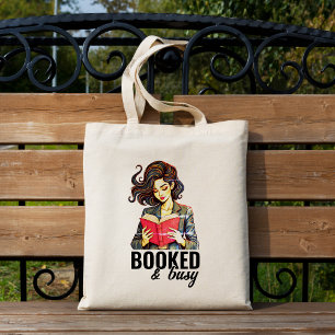 Booked & Busy Avid Book Reader Club Women's Tote Bag