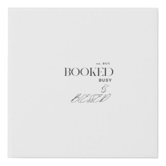Booked, Busy & Blessed" Canvas Wall Art