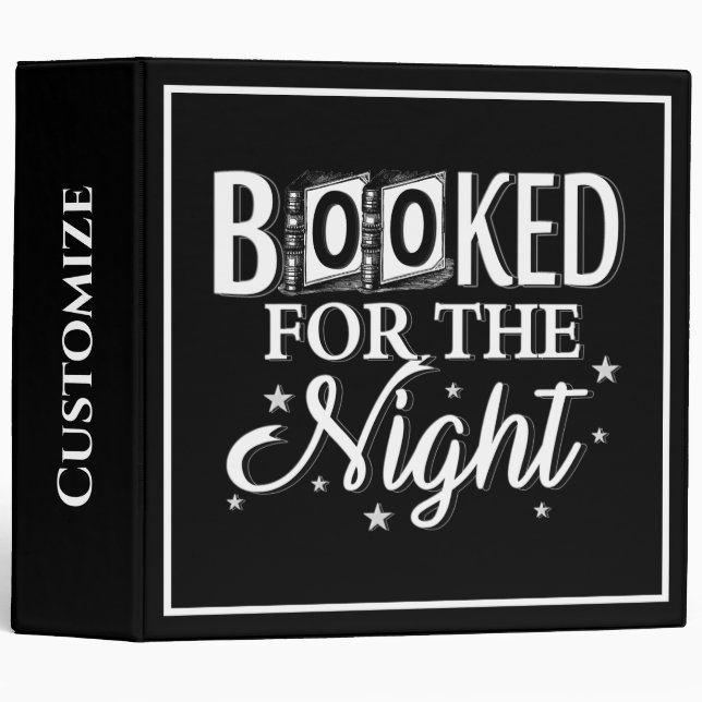 Booked For The Night 3 Ring Binder (Front/Spine)
