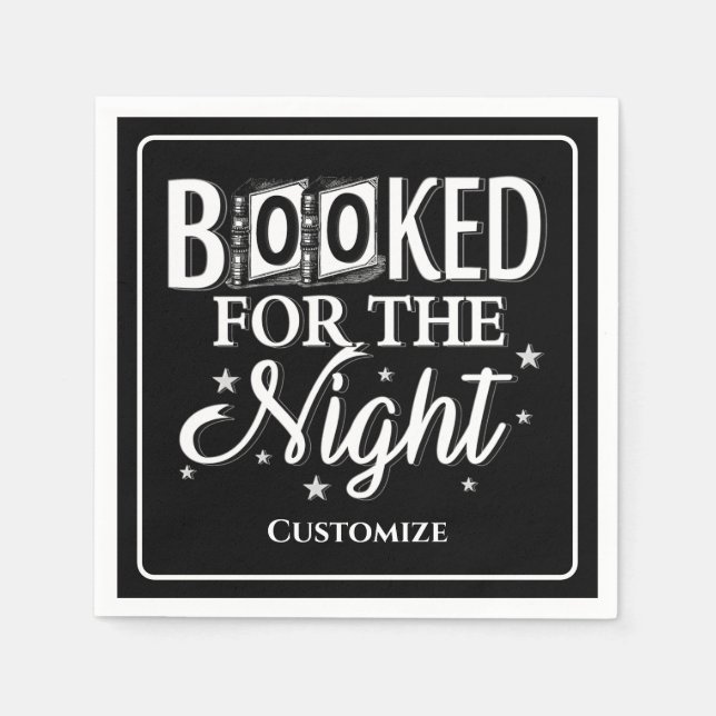 Booked For The Night Napkins (Front)