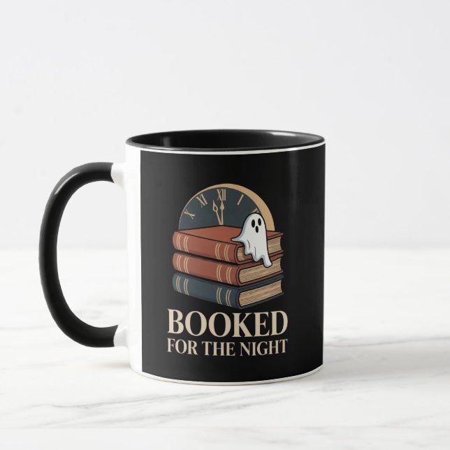 Booked for the Night Whimsical Book Mug (Left)
