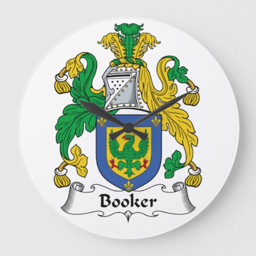 Booker Family Crest Large Clock