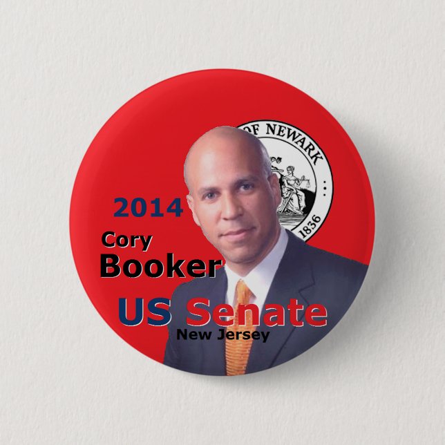 Booker Senate 2014 Button (Front)