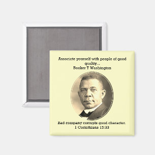 BOOKER T WASHINGTON Black History Quote Scripture Magnet