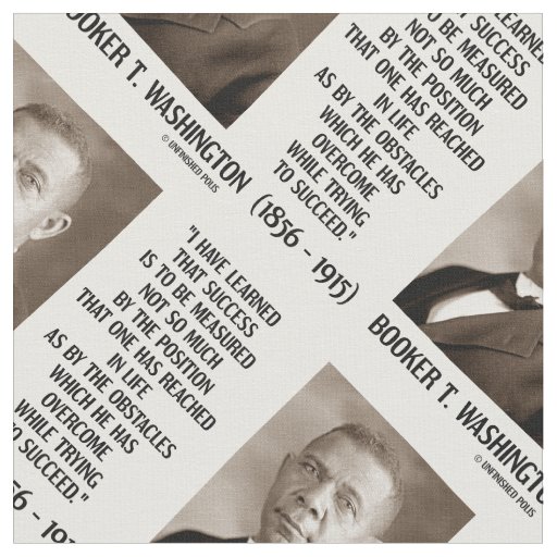 Booker T. Washington Obstacles Overcome Succeed Fabric
