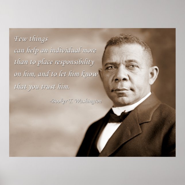 Booker T. Washington Quote Poster (Front)