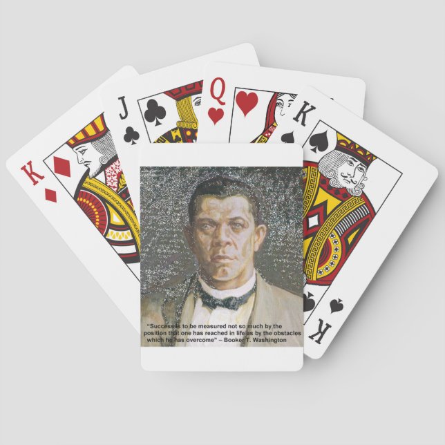 Booker T Washington & Success Quote Poker Cards (Back)