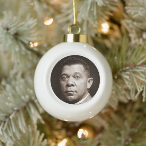 Booker T Washington The Great Accommodator Ceramic Ball Christmas Ornament