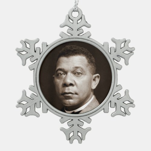 Booker T Washington The Great Accommodator Snowflake Pewter Christmas Ornament