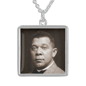 Booker T. Washington The Great Accommodator Sterling Silver Necklace by Onshi_Designs at Zazzle