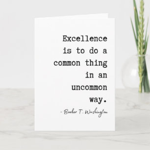 Booker T. Washington's Excellence Graduation Card
