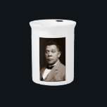 Booker Washington: African American Educator Beverage Pitcher<br><div class="desc">Booker Taliaferro Washington, born into slavery in 1856, rose to become a prominent African American leader and educator. After the Civil War, he pursued education, attending class at Hampton, Agricultural and Wayland Seminary. - In 1881, Washington founded the Tuskegee in Alabama, a school dedicated to vocational training for African Americans....</div>