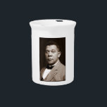 Booker Washington: African American Educator Beverage Pitcher<br><div class="desc">Booker Taliaferro Washington, born into slavery in 1856, rose to become a prominent African American leader and educator. After the Civil War, he pursued education, attending class at Hampton, Agricultural and Wayland Seminary. - In 1881, Washington founded the Tuskegee in Alabama, a school dedicated to vocational training for African Americans....</div>