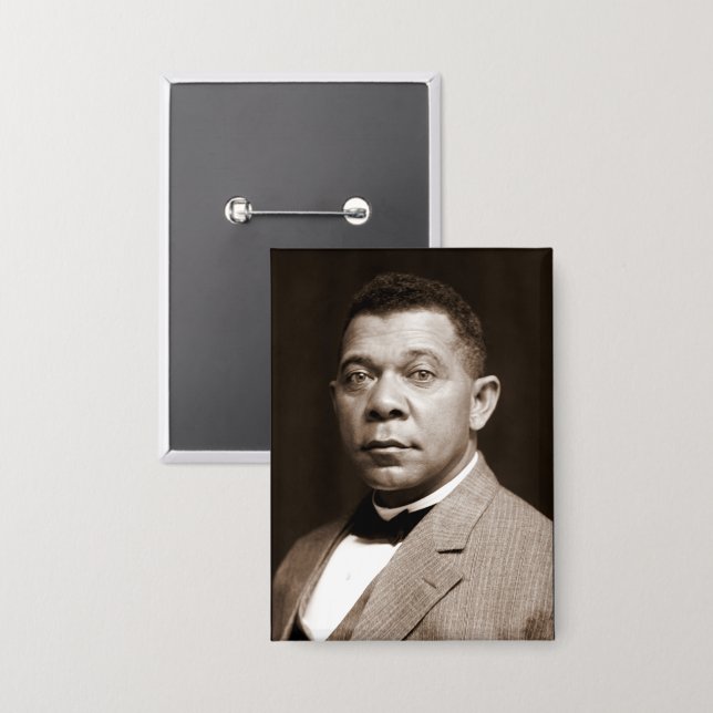 Booker Washington: African American Educator Button (Front/Back)