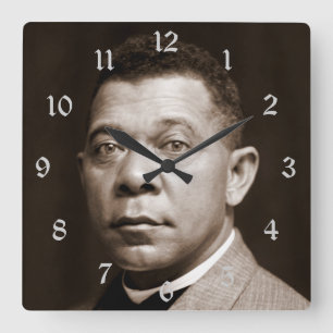 Booker Washington: African American Educator Square Wall Clock