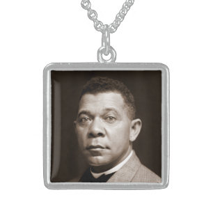 Booker Washington: African American Educator Sterling Silver Necklace