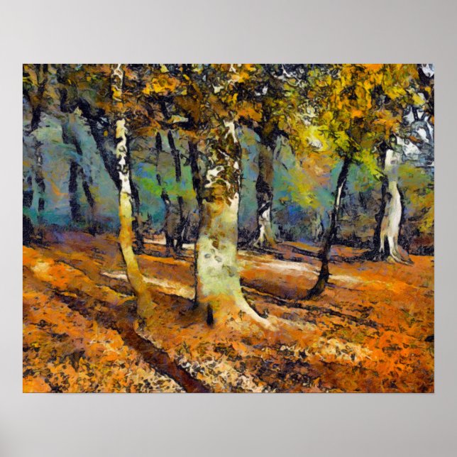 Booker Woods and light spills around the trees Poster (Front)