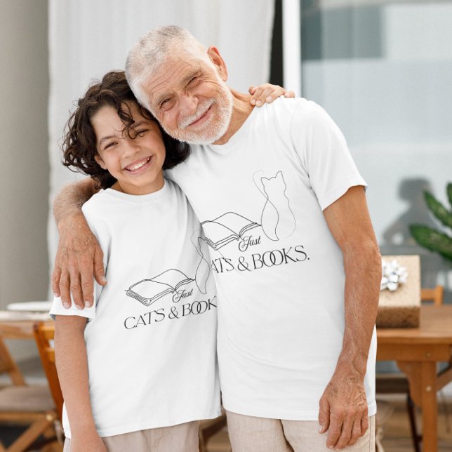 Bookful Cat Silhouette Reading Vibes T-Shirt (Creator Uploaded)