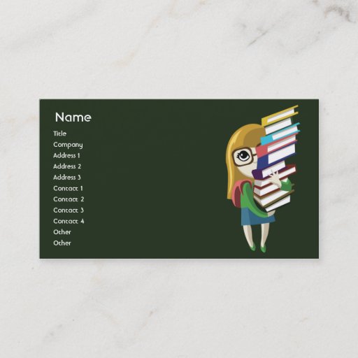 Customizable Bookgirl - Business Business Cards