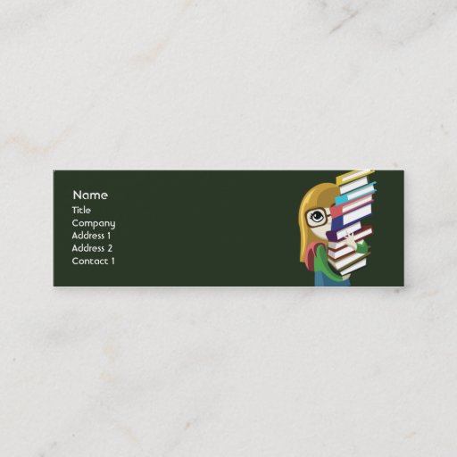 Customizable Bookgirl - Skinny Business Cards