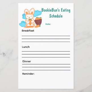 BookieBun's Eating Schedule