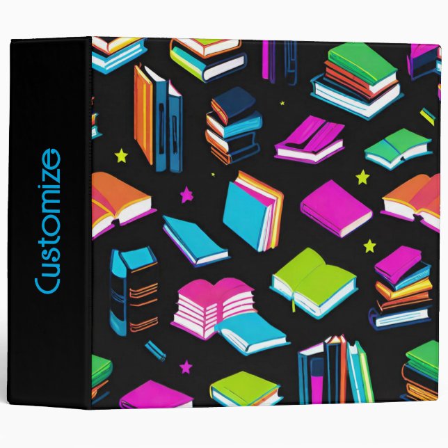 Booking It Colorful 3 Ring Binder (Front/Spine)